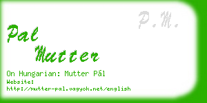 pal mutter business card